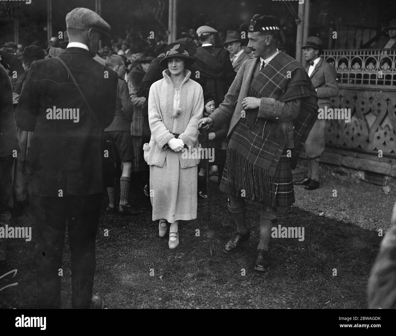 At the Northern Games meeting at Inverness , Scotland ; the Honourable Mrs and Captain Maclean of Ardgour . Stock Photo