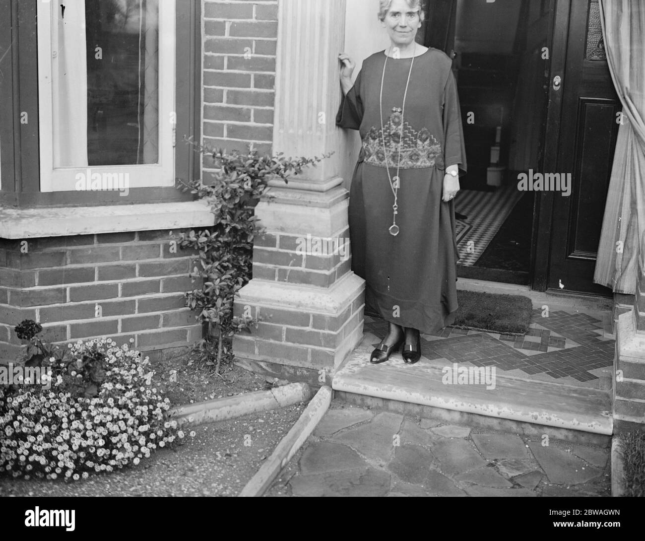 Mrs Alderton Mayor elect of Colchester 19 October 1923 Stock Photo