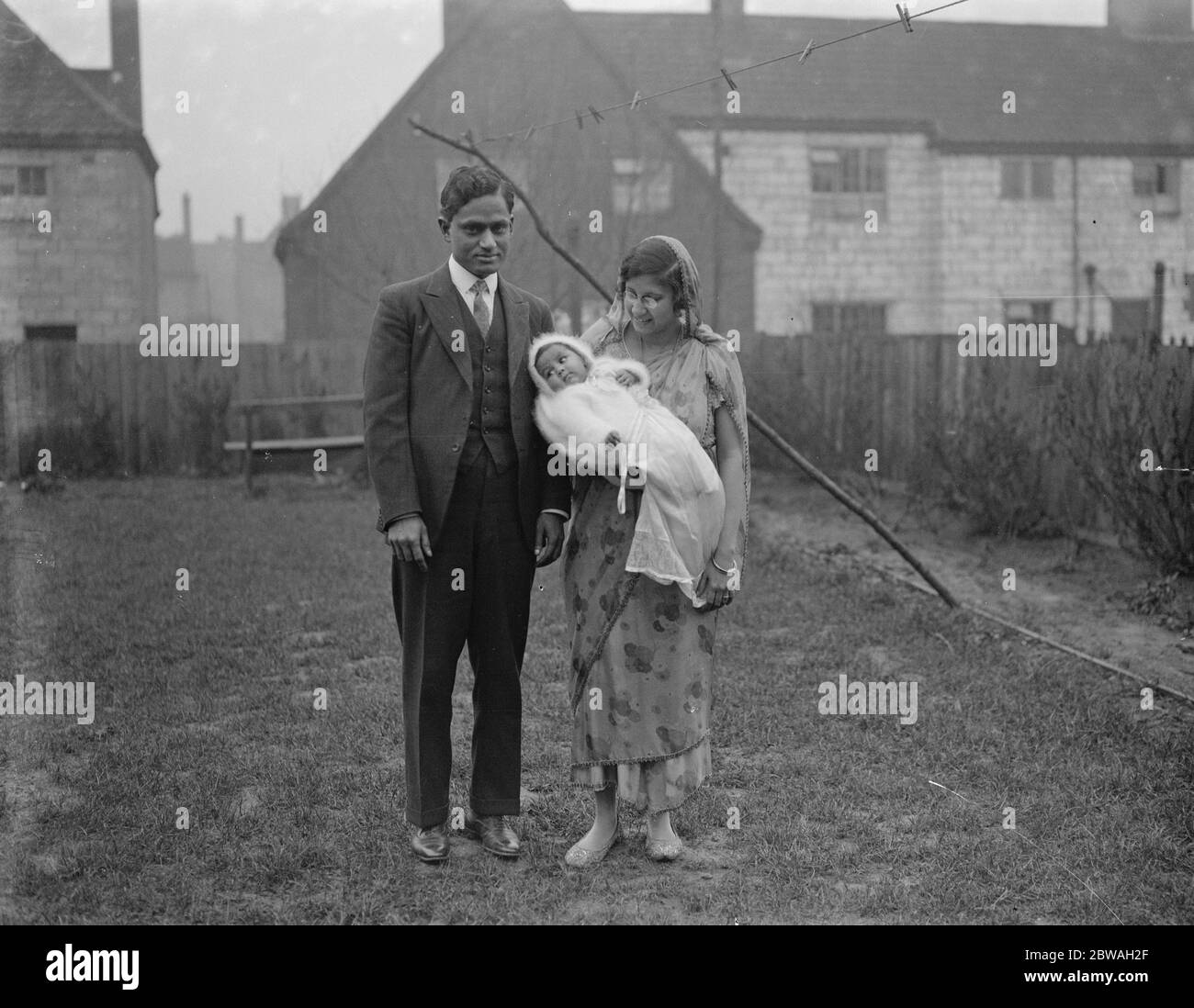 Dr S Sen and Mrs Sen , a lawyer with Indian qualifications , and their infant daughter Shanti , who is to be allowed to choose her own religion at a future date 20 January 1931 Stock Photo