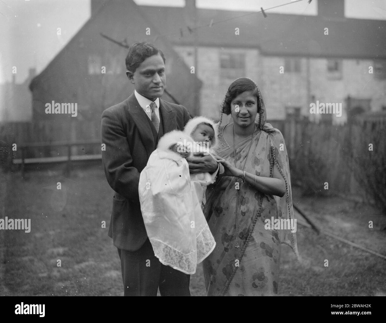 Dr S Sen and Mrs Sen , a lawyer with Indian qualifications , and their infant daughter Shanti , who is to be allowed to choose her own religion at a future date 20 January 1931 Stock Photo