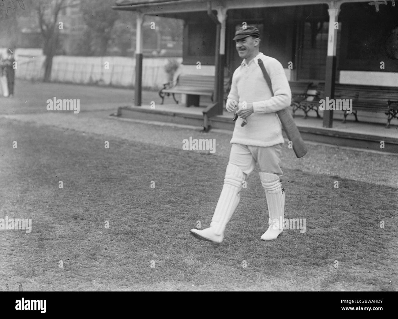 Cricket in Vincent Square Lords and Commons versus Westminster School Colonel F S J Jackson 1927 Stock Photo