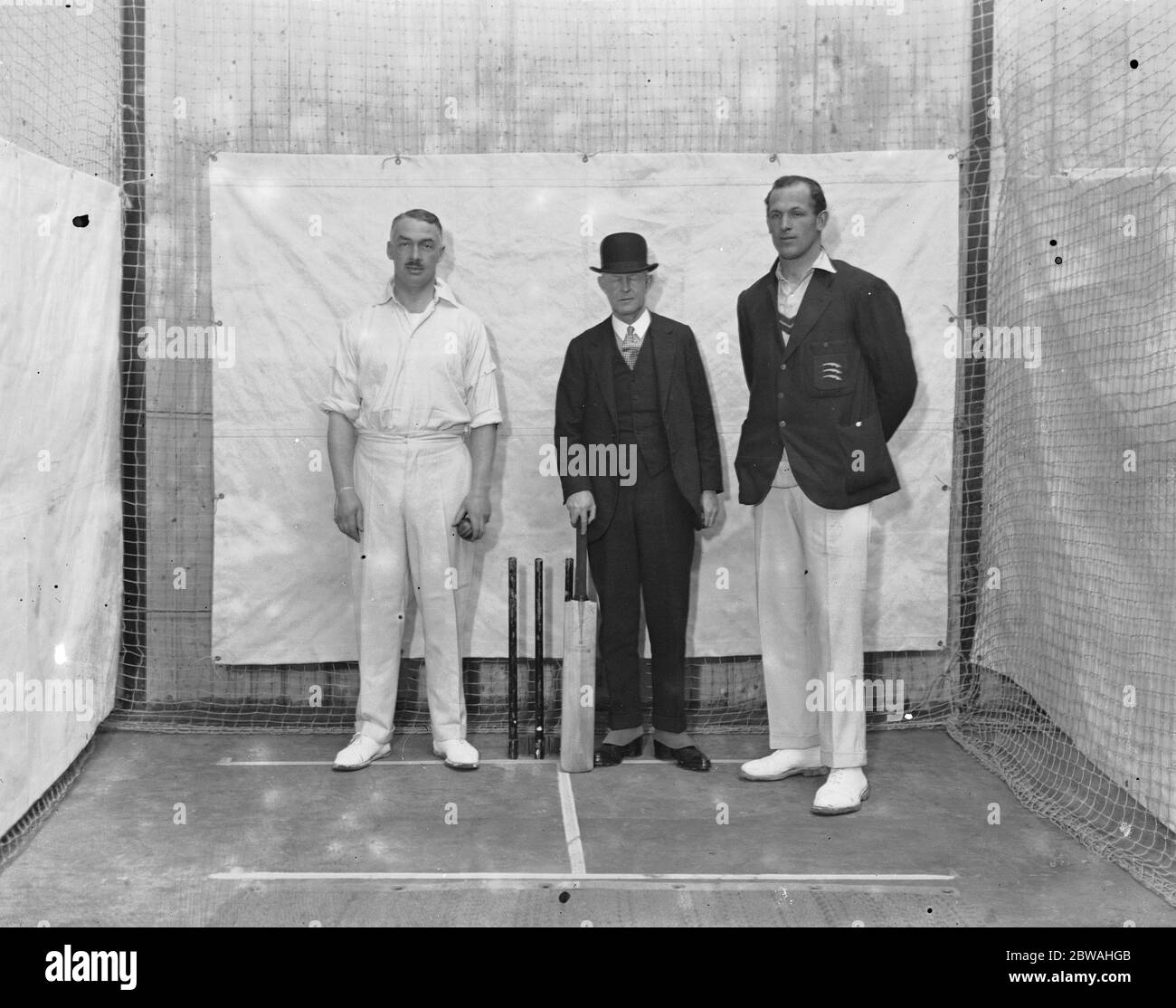 At the West London Indoor cricket club , Acton F T Mann , P F Warner and Durston ( Middlesex ) 31 December 1924 Stock Photo