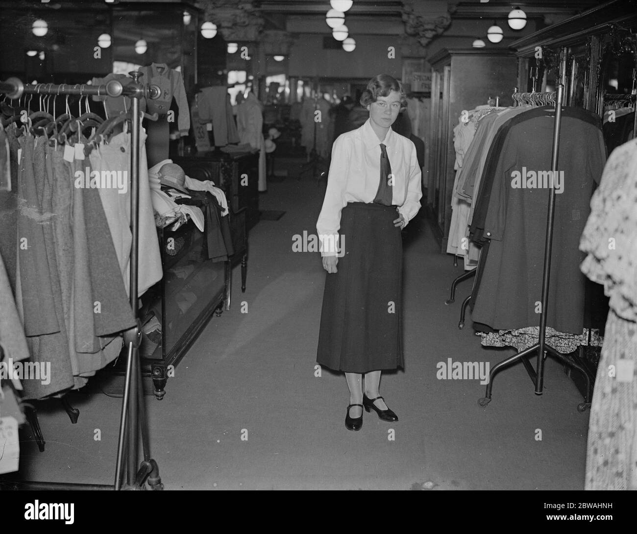 At Harrods Princess Frederica , daughter of the Duke and Duchess of Brunswick , receiving her school outfit , before taking up her studies at Broadstairs 26 April 1934 Stock Photo