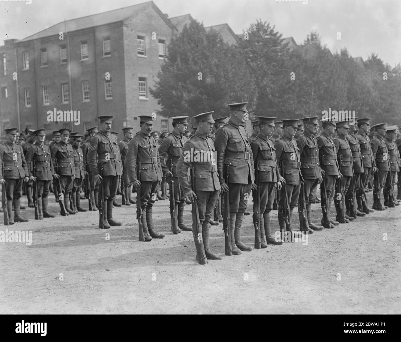 Newfoundland troops at Aldershot Stock Photo