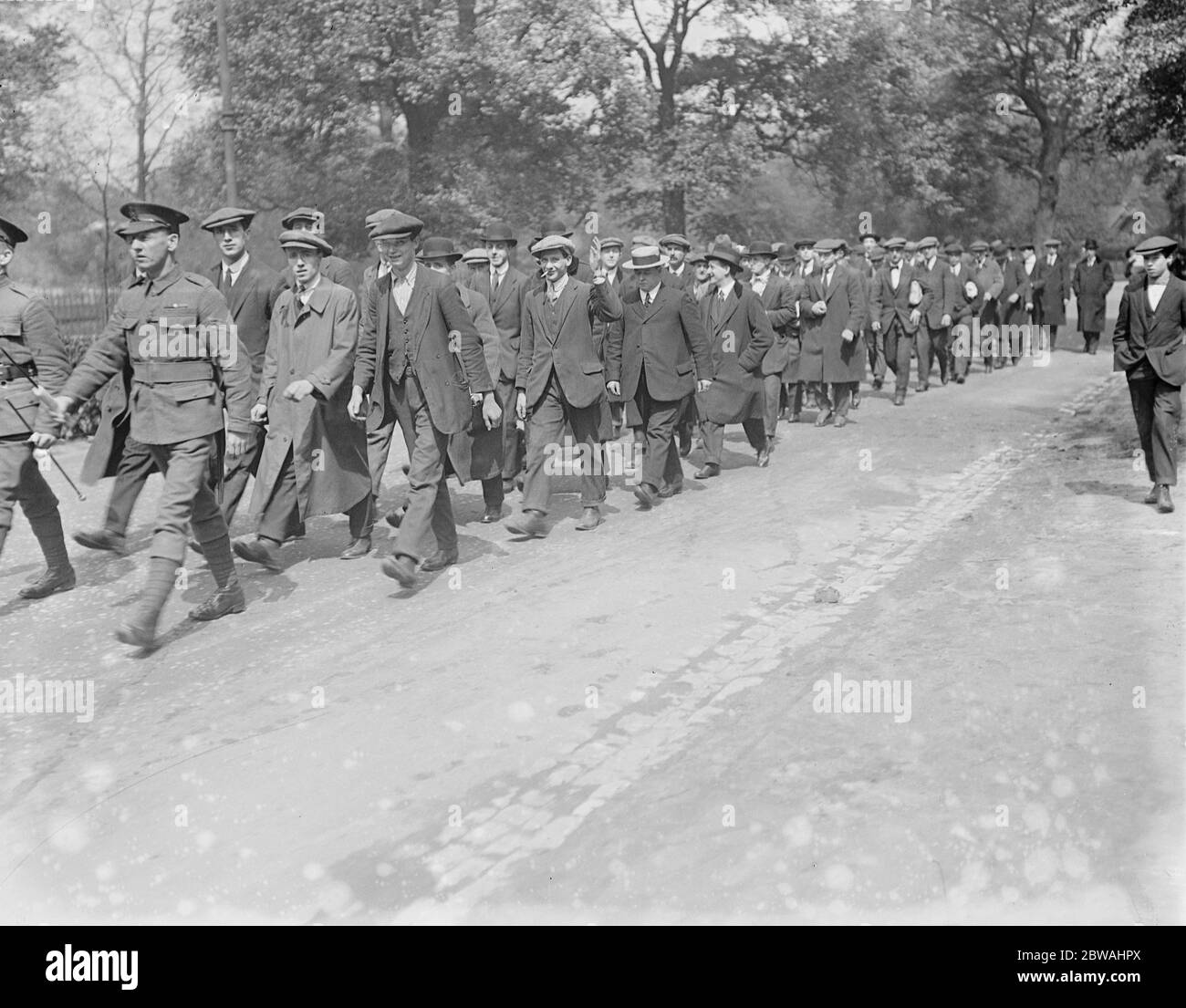 Recruits leaving Horse Guard Parade Stock Photo