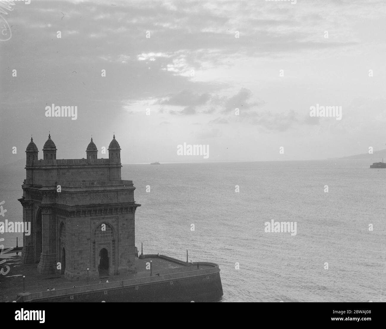 The Gateway of India , Bombay , in Monsoon weather . Stock Photo