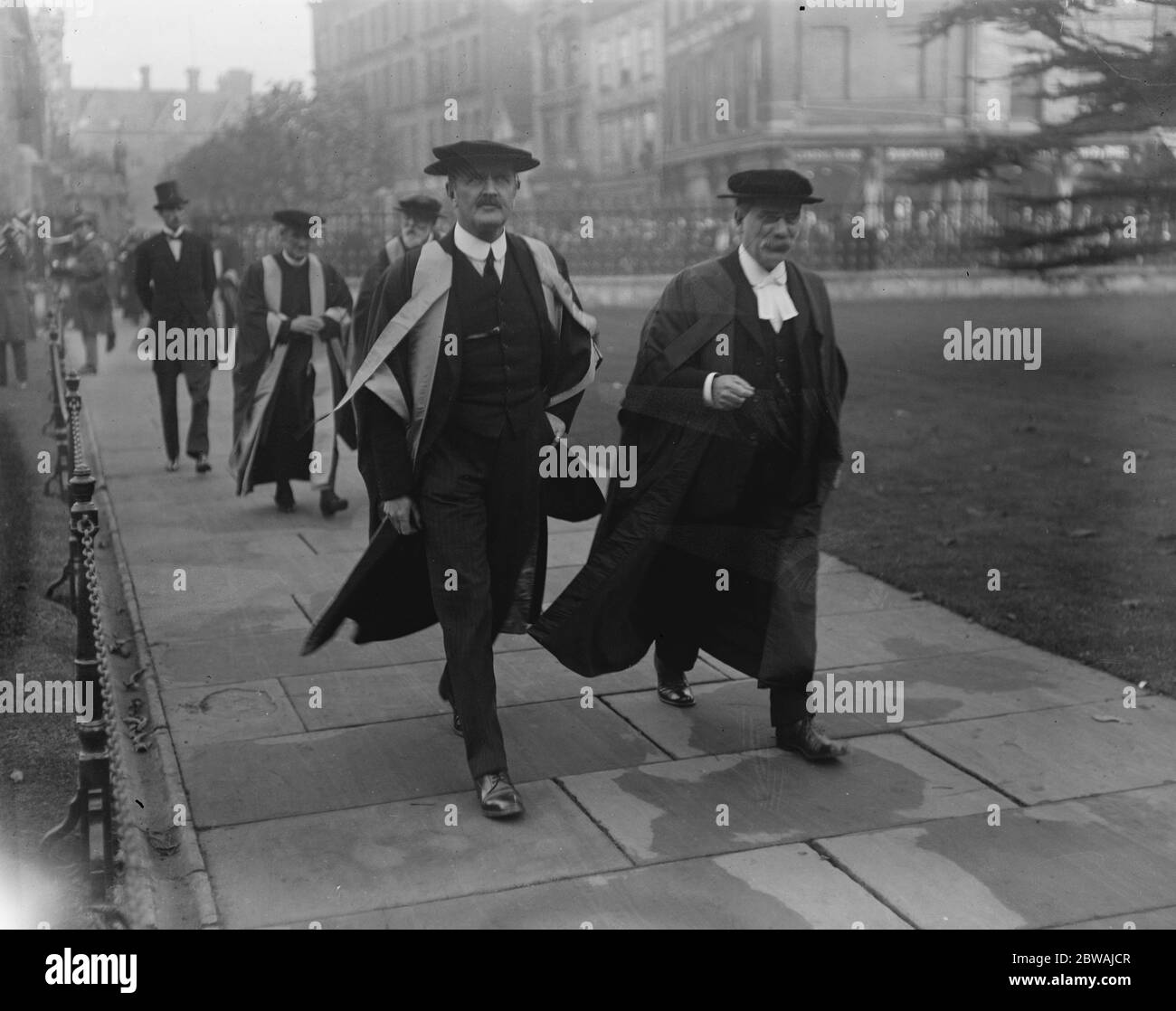 Honorary degrees at Cambridge Lord Allenby and the Vice Chancellor 29 October 1920 Stock Photo