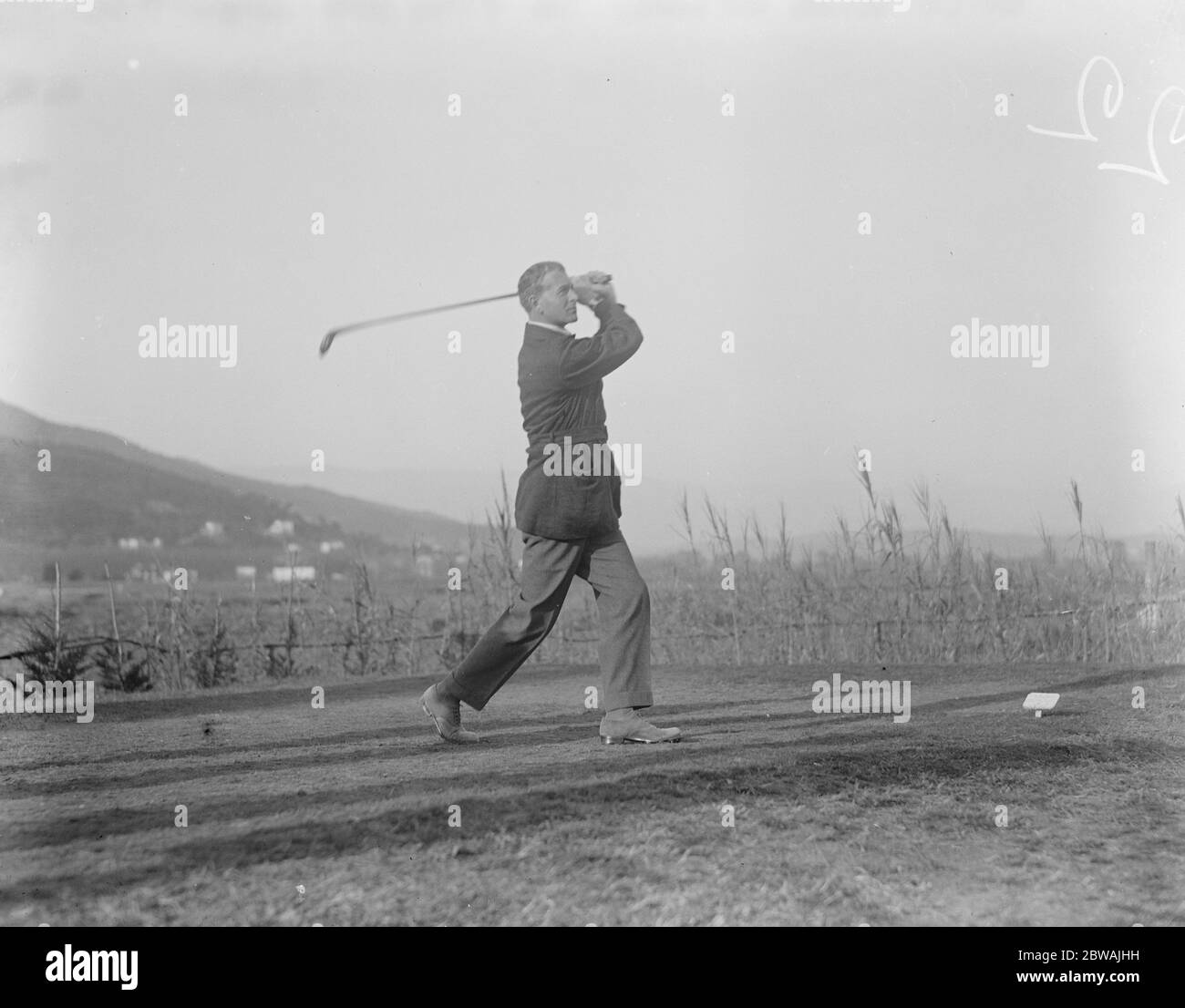 International Society at Cannes Golf Club . Lord Rocksavage . 26 January 1921 Stock Photo