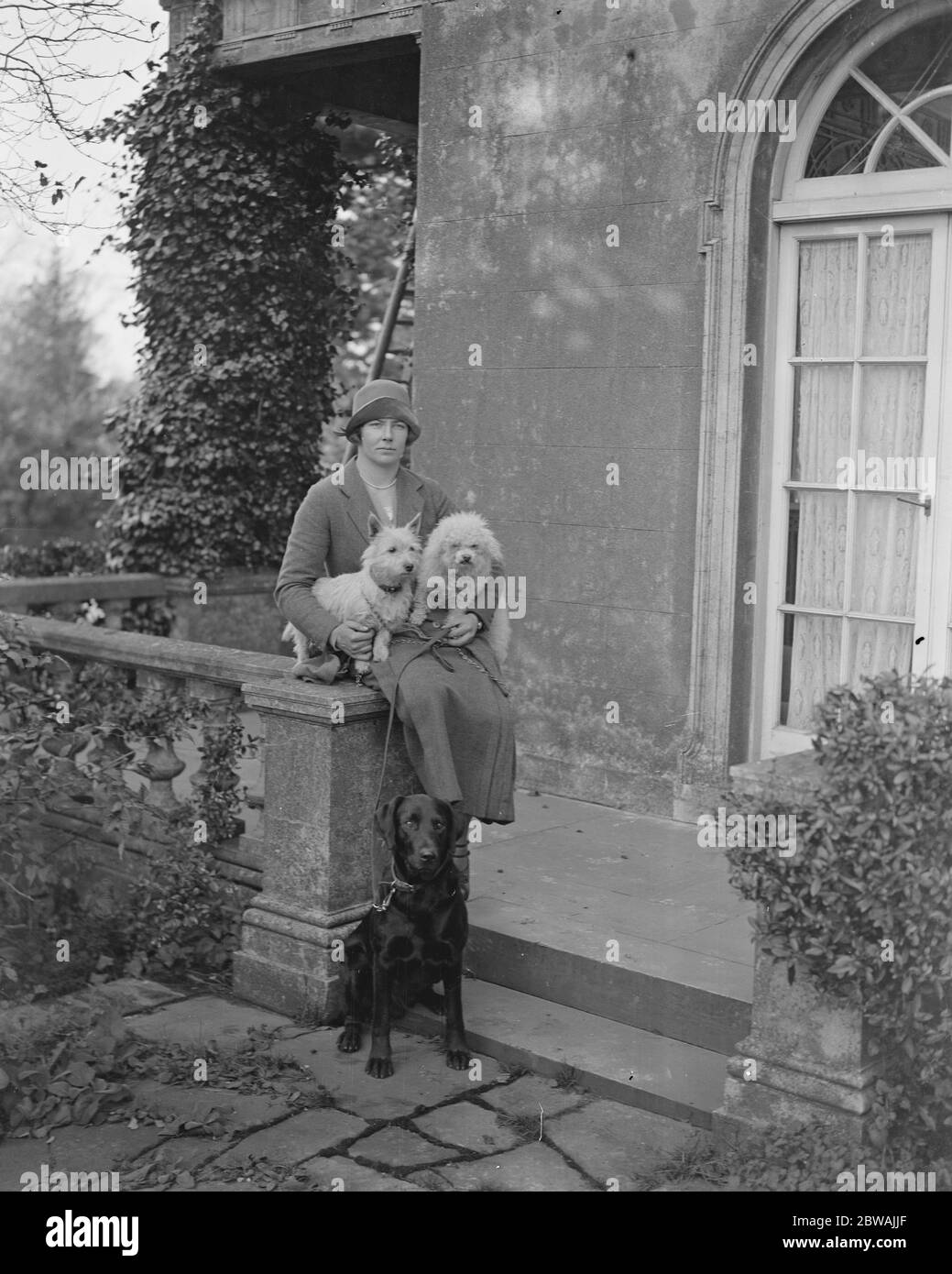 Miss Gladys Yule , daughter of Sir David and Lady Yule , photographed at home at Hamstead Park , Radlett . 6 November 1926 Stock Photo