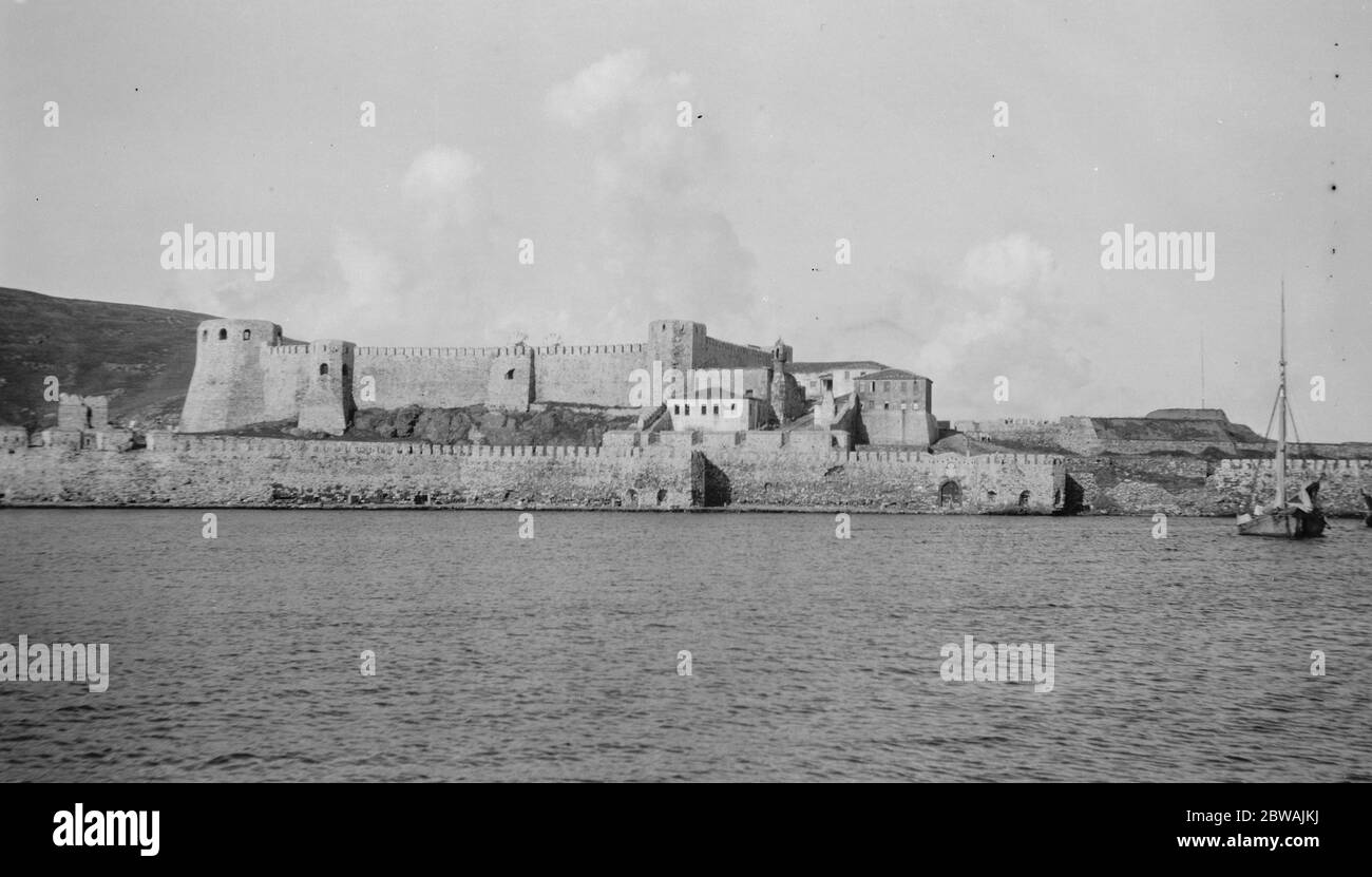 Tenedos Part of the Venetian fortress Stock Photo