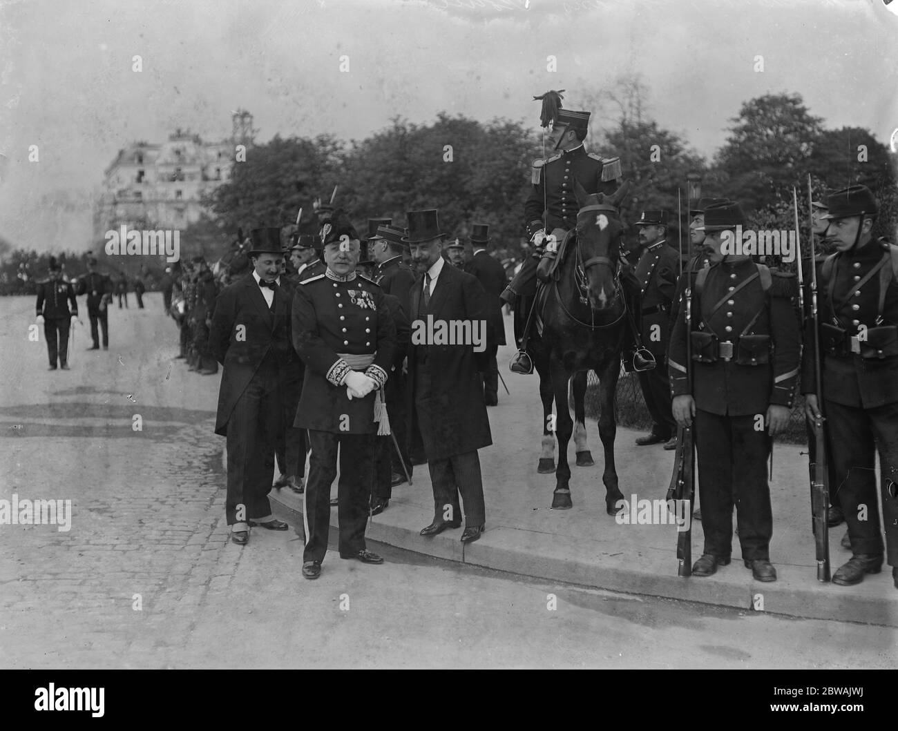 Royal Visit To Paris Mons Chanot , of the French Police Visit of King George V to France Stock Photo