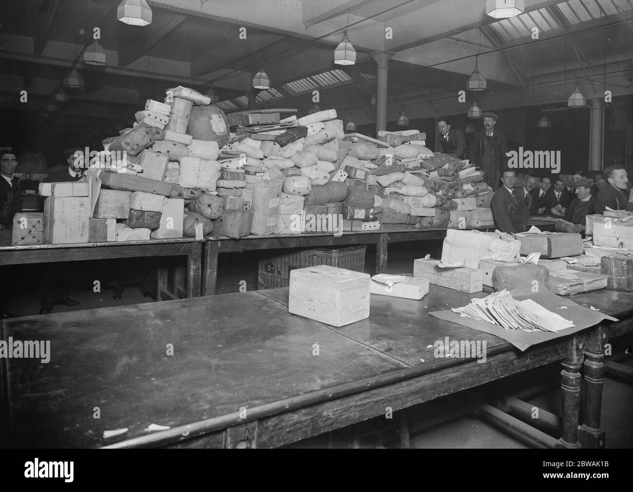 Christmas at the General Post Office , dealing with the parcels at