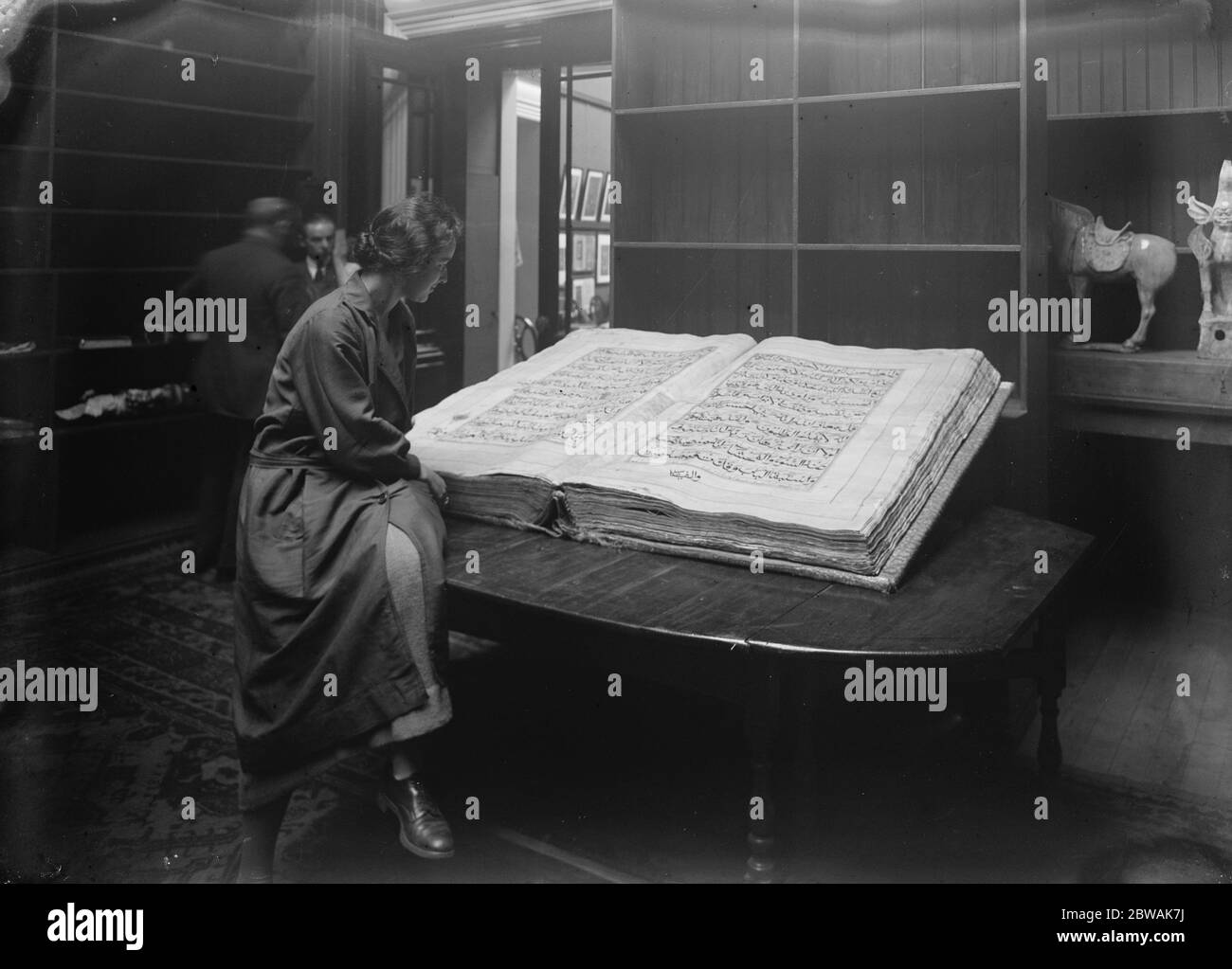 Enormous Koran measuring , when open 8 feet sold by auction at Sotheby ' s 15 October 1924 Stock Photo
