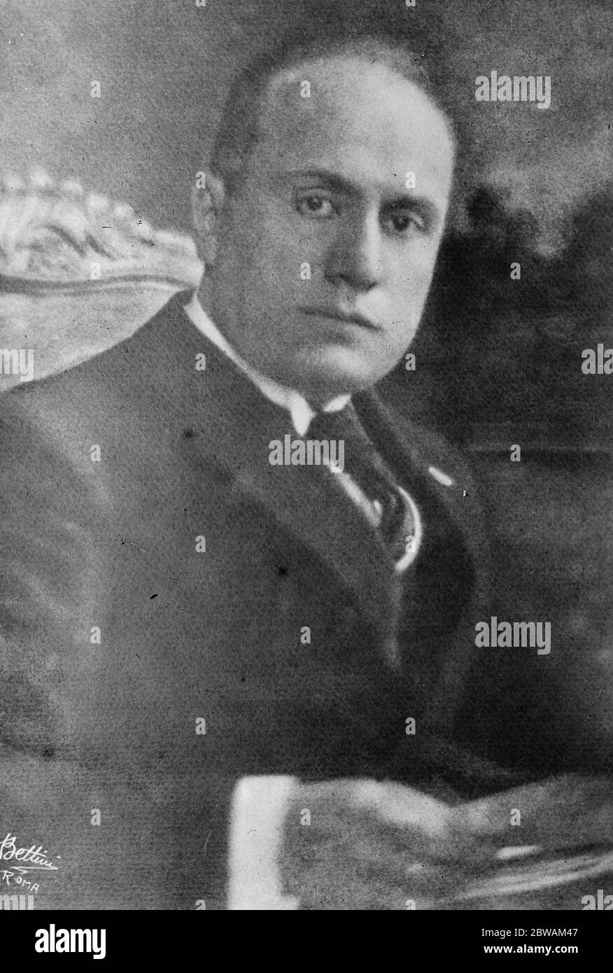 Signor Benito Mussolini 20 July 1925 Stock Photo