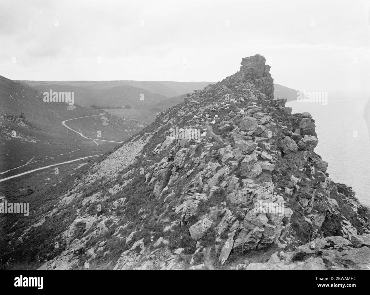 Valley of Rocks in Lynton 1925 Stock Photo