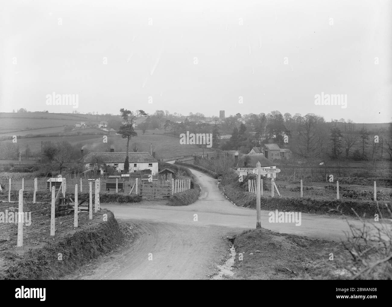 Lapford in Mid Devon 1925 Stock Photo