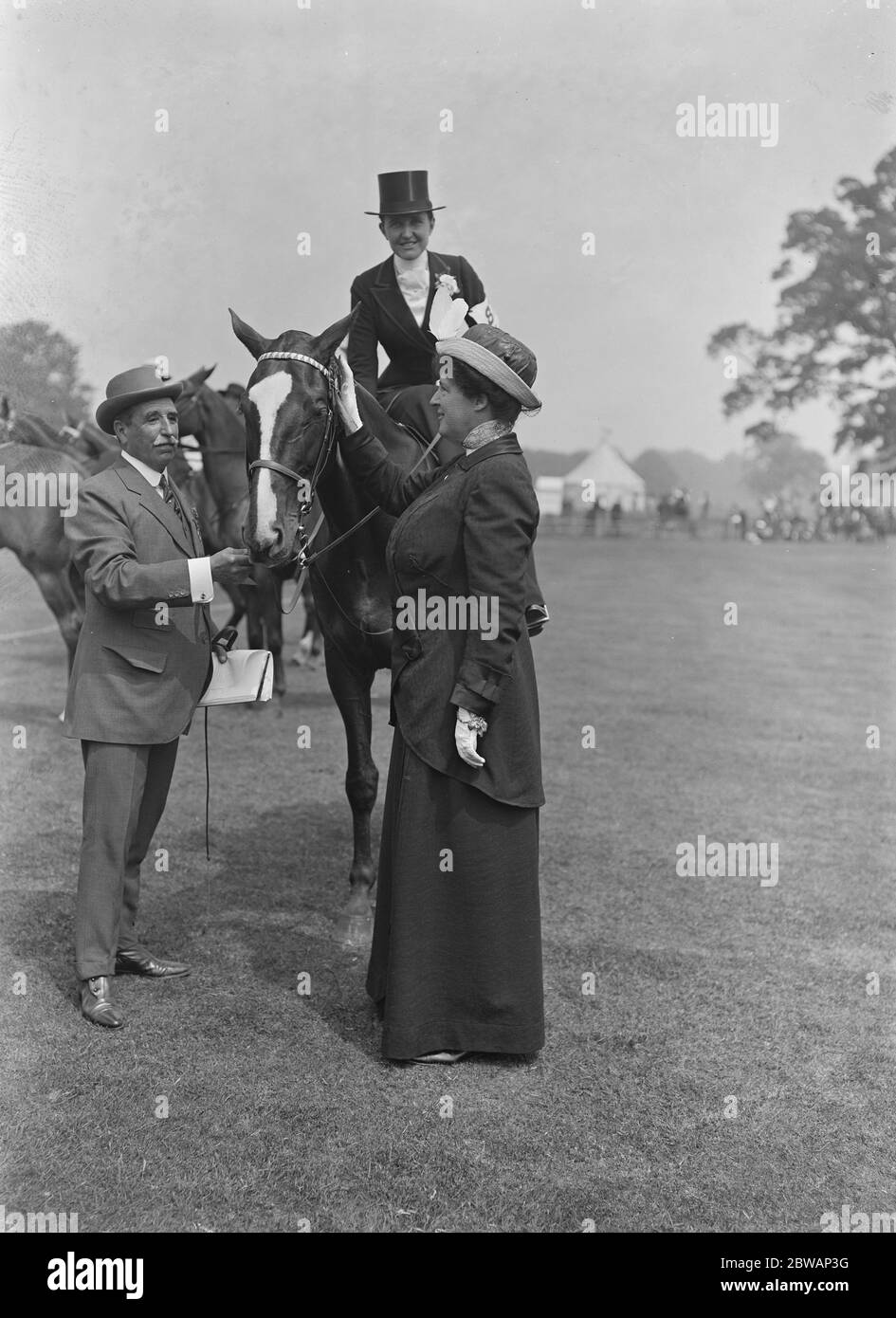Richmond horse show . Queen Amelie and Mrs Reed . Stock Photo