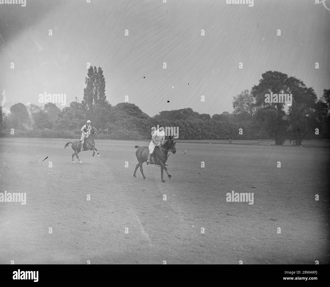 Admiral Beatty at Polo Admiral Beatty playing for the Wanderers versus Roehampton at Roehampton 18 May 1921 Stock Photo
