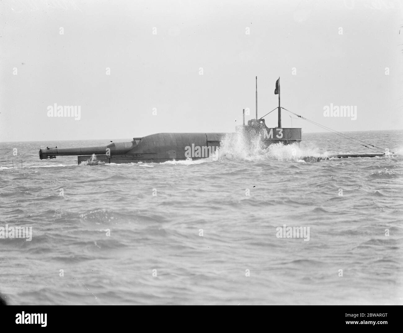 HMS Submarine No 3 Splash on the conning tower 30 March 1920 Stock Photo