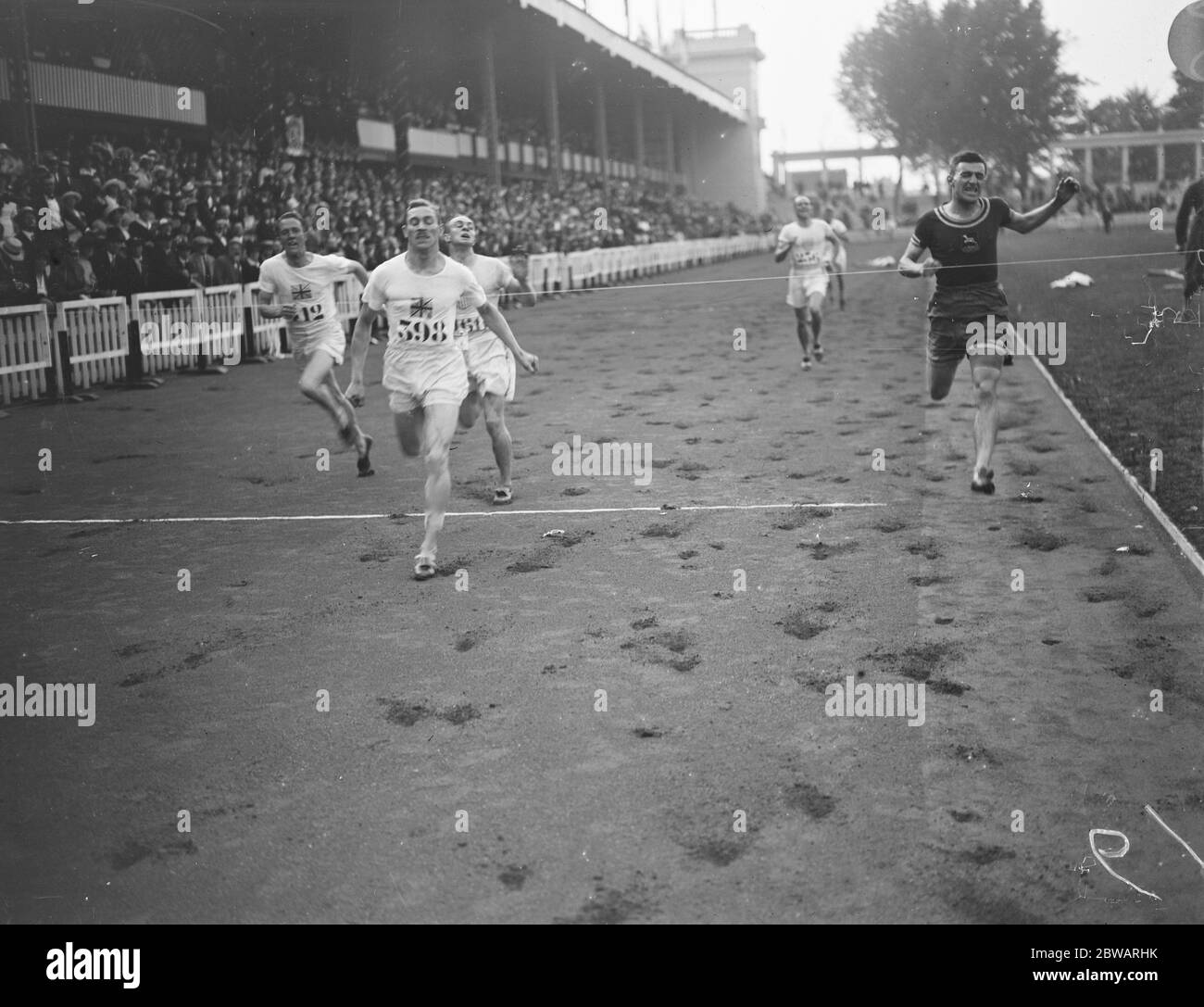 Olympic Games at Antwerp Albert Hill ( Great Britain ) great victory in the 800 metres flat race final winning by two metres in 1:53.4 18 August 1920 Stock Photo