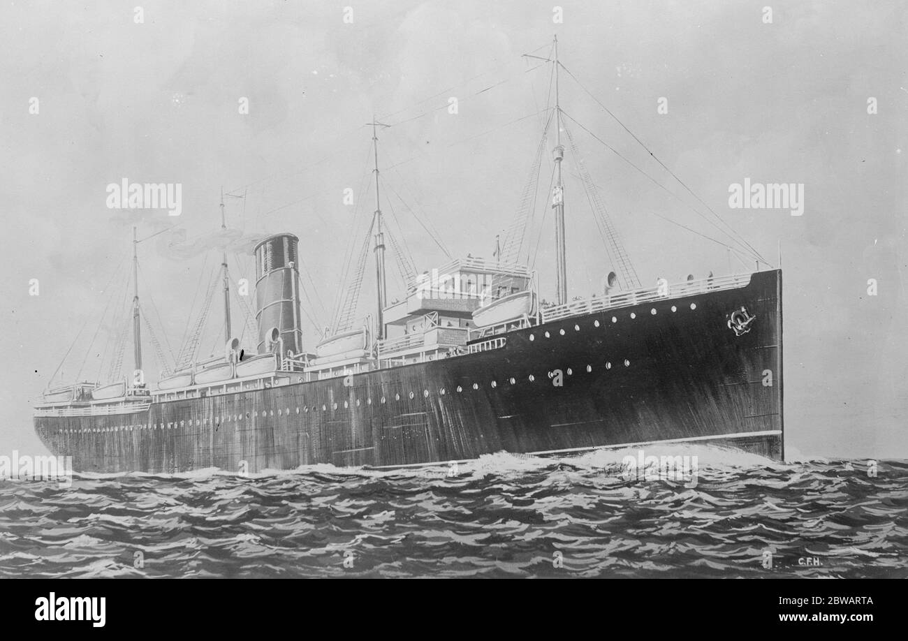 painting of S S Albania 1921 Stock Photo Alamy