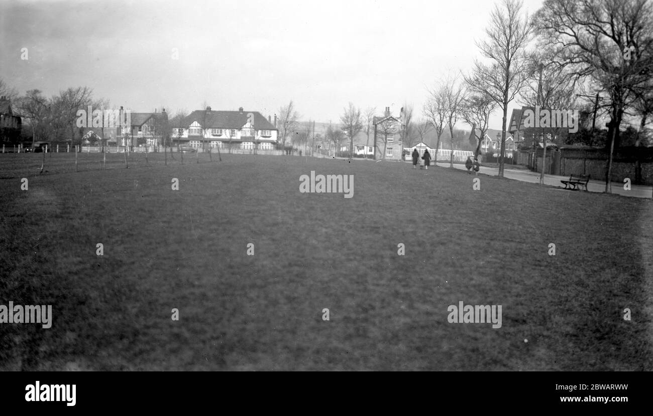 Southwick village green , West Sussex . 12 March 1931 Stock Photo