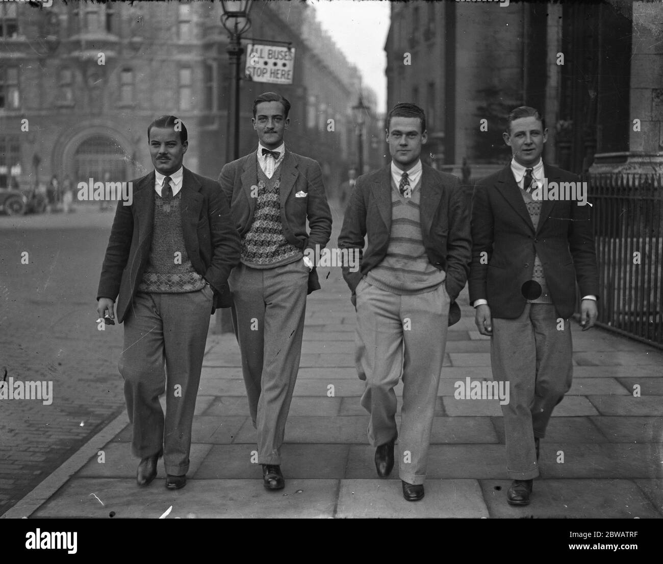 Cambridge University - typical undergraduates 3rd January 1925 Stock Photo
