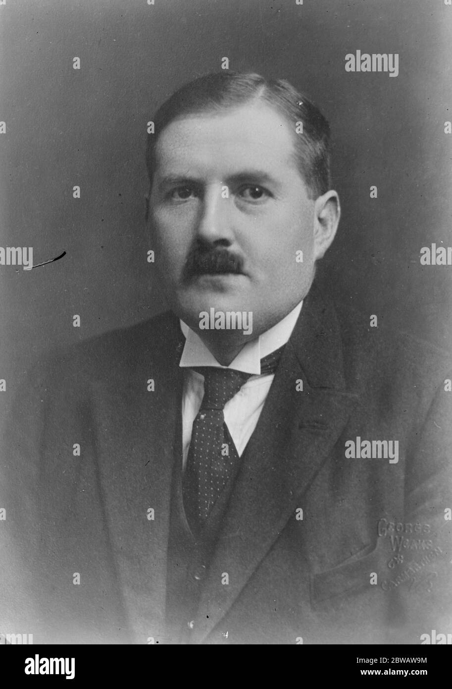 Mr Daniel Johns , the Independent Agricultural candidate for Carmarthen , who at one time worked on his father 's farm at Llanstephan . He was recently called to the bar . 3 November 1922 Stock Photo