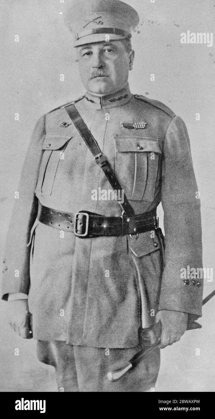 PussyFoot General General Norton de Mattos , the Portugese dictator in Angola , who has published a decree absolutely barring intoxicating liquors of all kinds from the colony 23 January 1923 Stock Photo