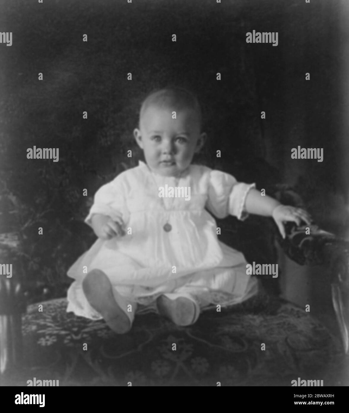 Little Heir to Europe 's Littlest Throne The hereditary Prince Jean of Luxemburg , the infant sonof the reigning Grand Duchess and her husband Prince Felix of Bourbon Parma . This is the baby 's first potrait 19 January 1923 Stock Photo