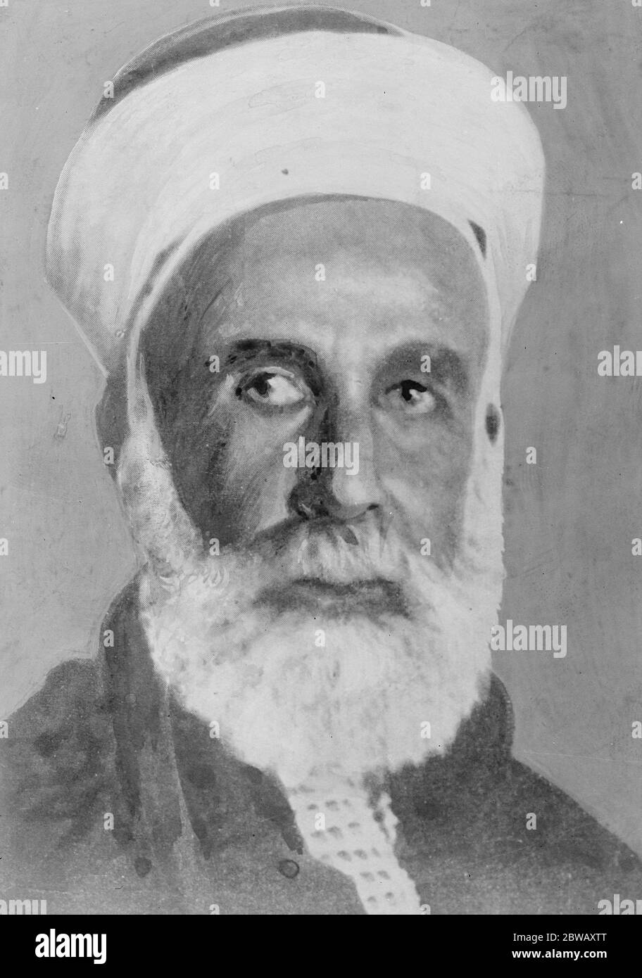 Khalif of Islam New Choice Possible The appointment of an Arab Khalif in the person of King Hussein of the Hedjaz is shortly expected 17 Jaunary 1923 Stock Photo