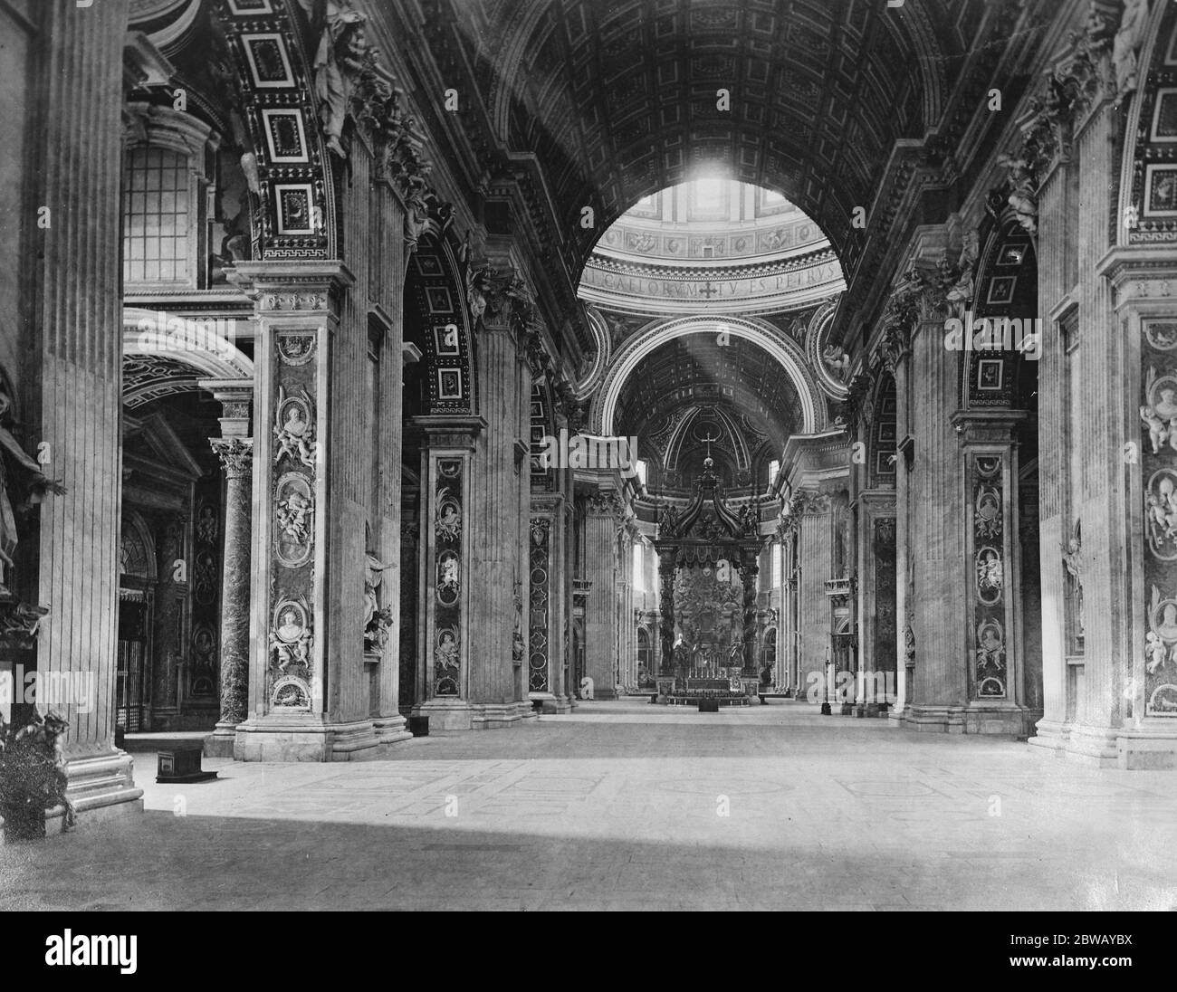 Rome Papal Basilica of Saint Peter in the Vatican Italy 25 January 1922 Stock Photo
