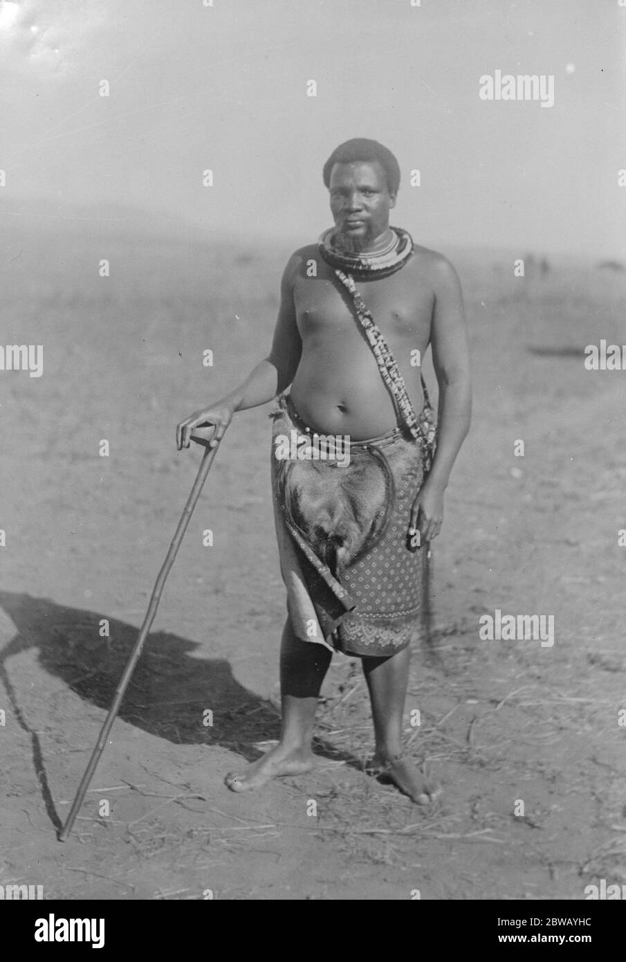 King Sobhusa coming to London . The Swazi  Prime Minister  Lomwazi . 3 January 1923 Stock Photo