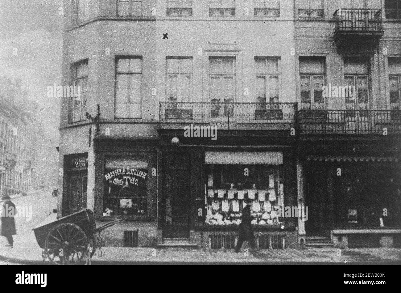 Mons Deschanel Birthplace . 182 Rue De Brabant Schaerbreek a suburb of the Belgian Capital February 1920 Stock Photo