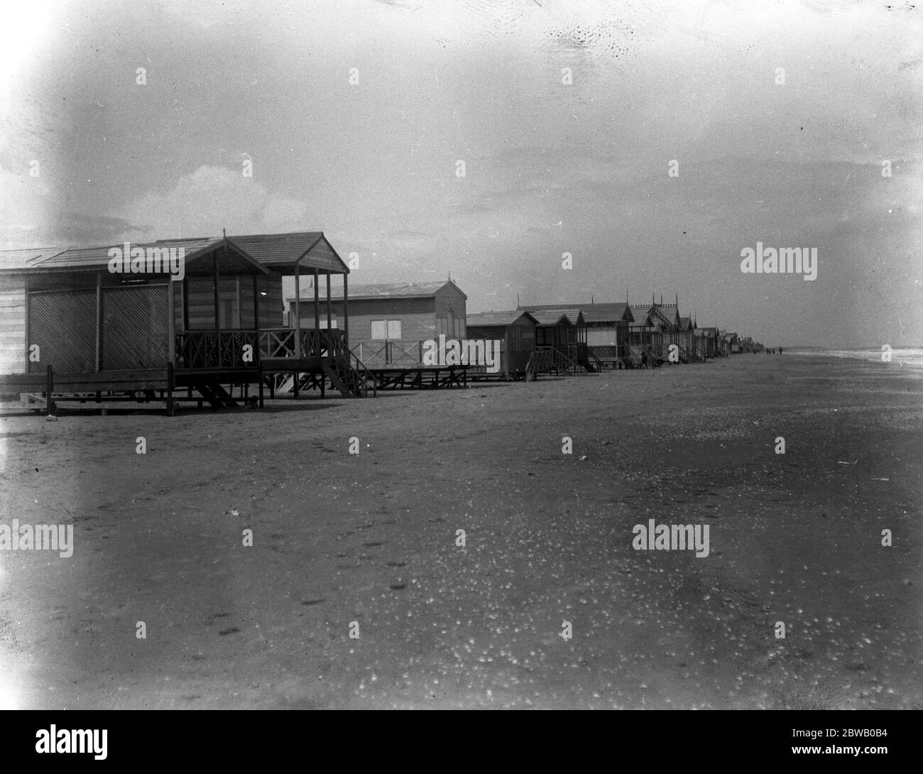 Port Said , Egypt - the beach . 1923 Stock Photo