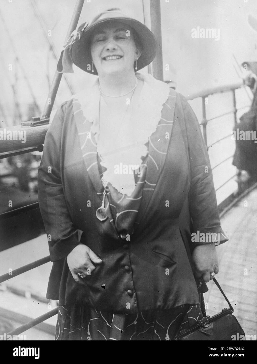 A great singer in London Miss Elena Gerhart , the famous soprano , whose songs are delighting London audiences 12 March 1923 Stock Photo