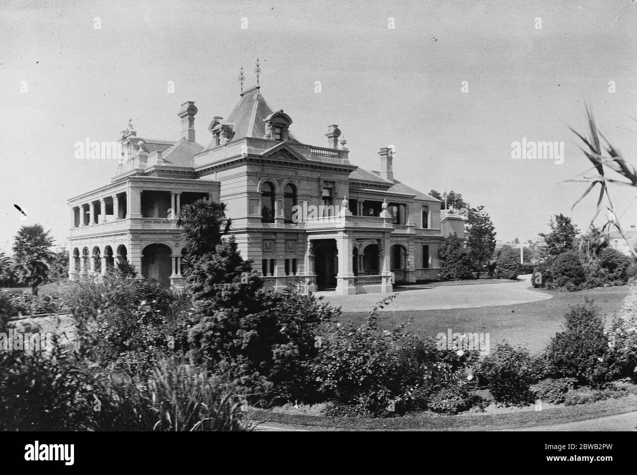 State Government House Melbourne , Australia Mrs Victor Nelson Hood 26 March 1920 Stock Photo