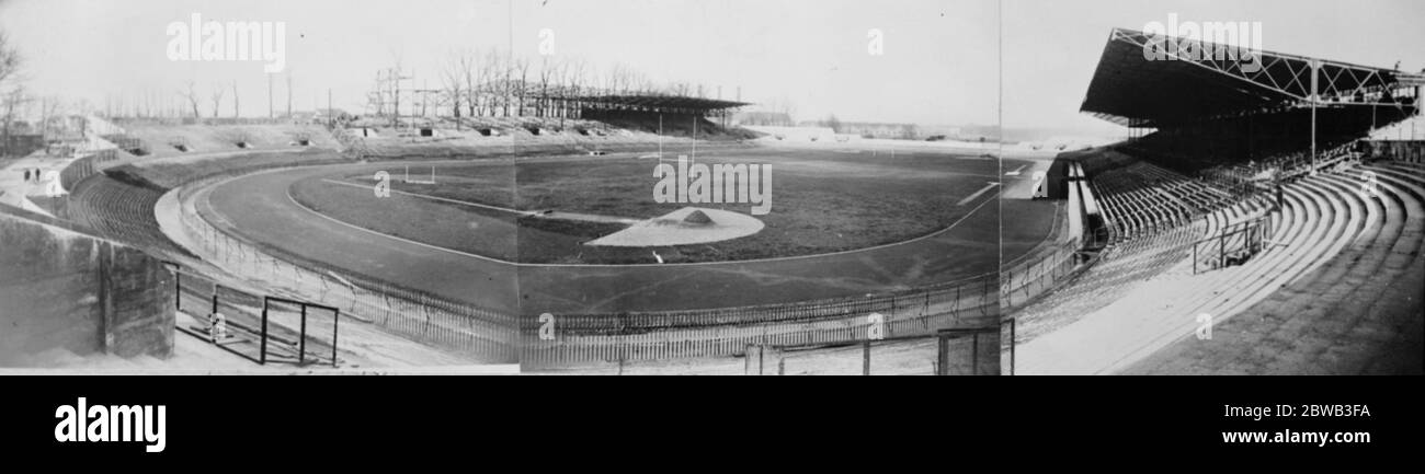 Olympic Stadium , Colombes , Near Paris 16 February 1924 Stock Photo