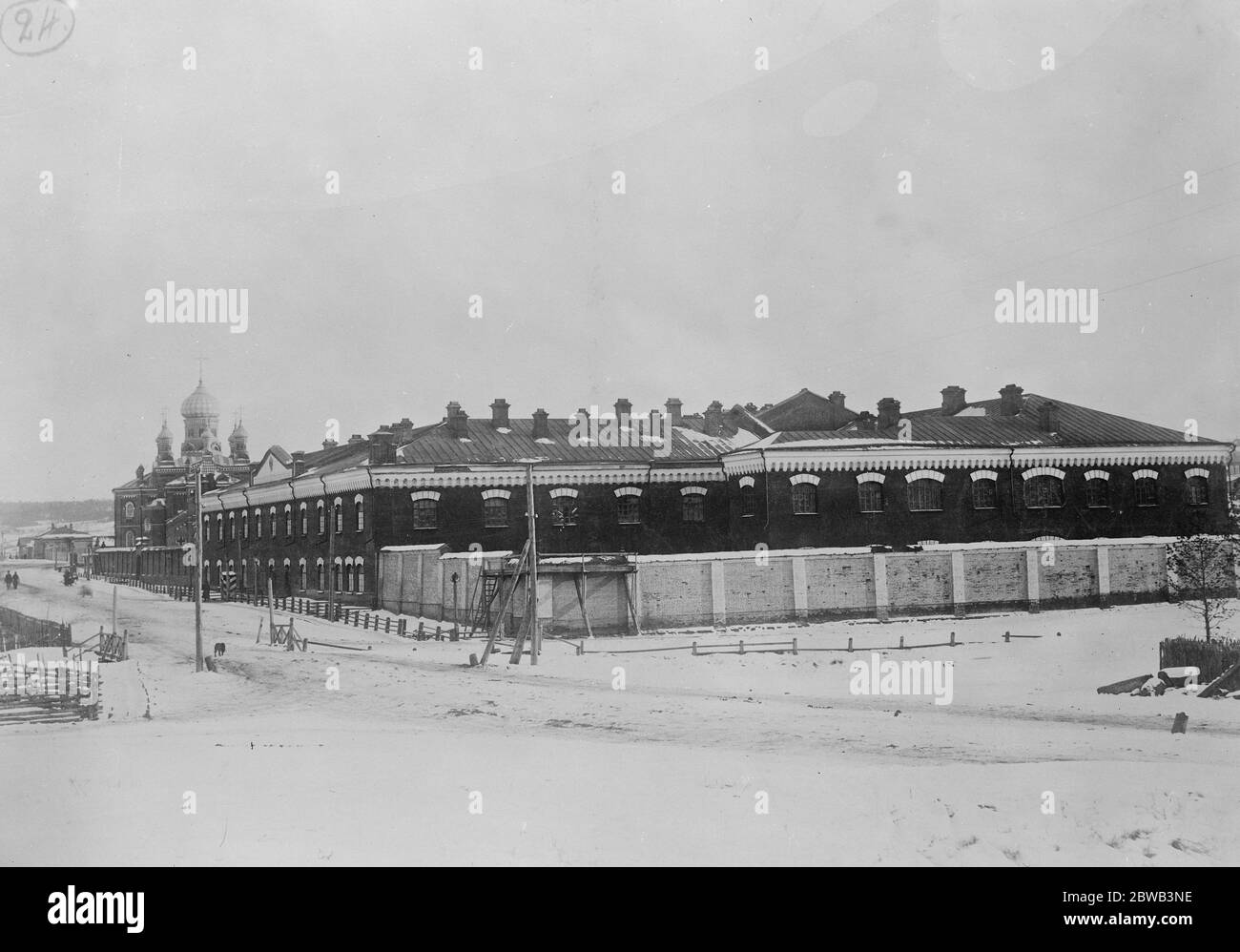 Alexandroffsky Central Prison in Eastern Siberia 1920 Stock Photo
