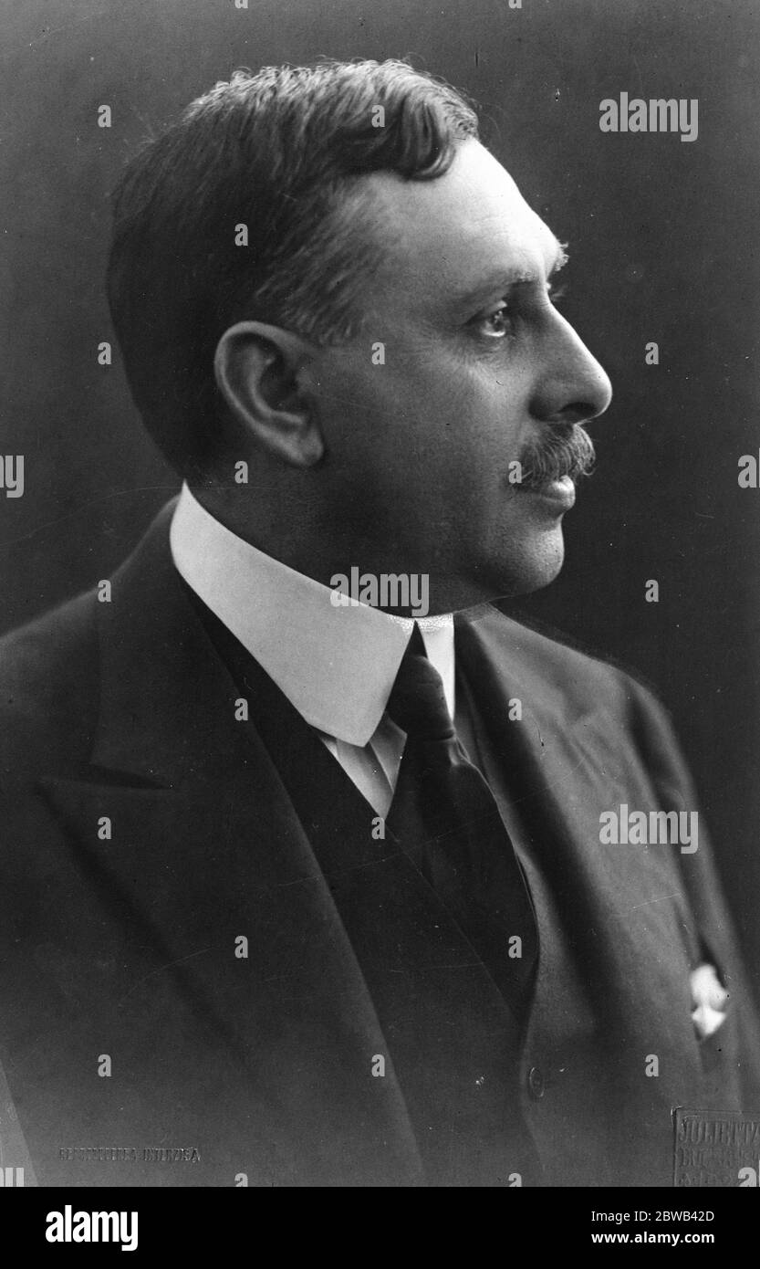 M Marzescu , Romanian Minister of Justice 1924 Stock Photo
