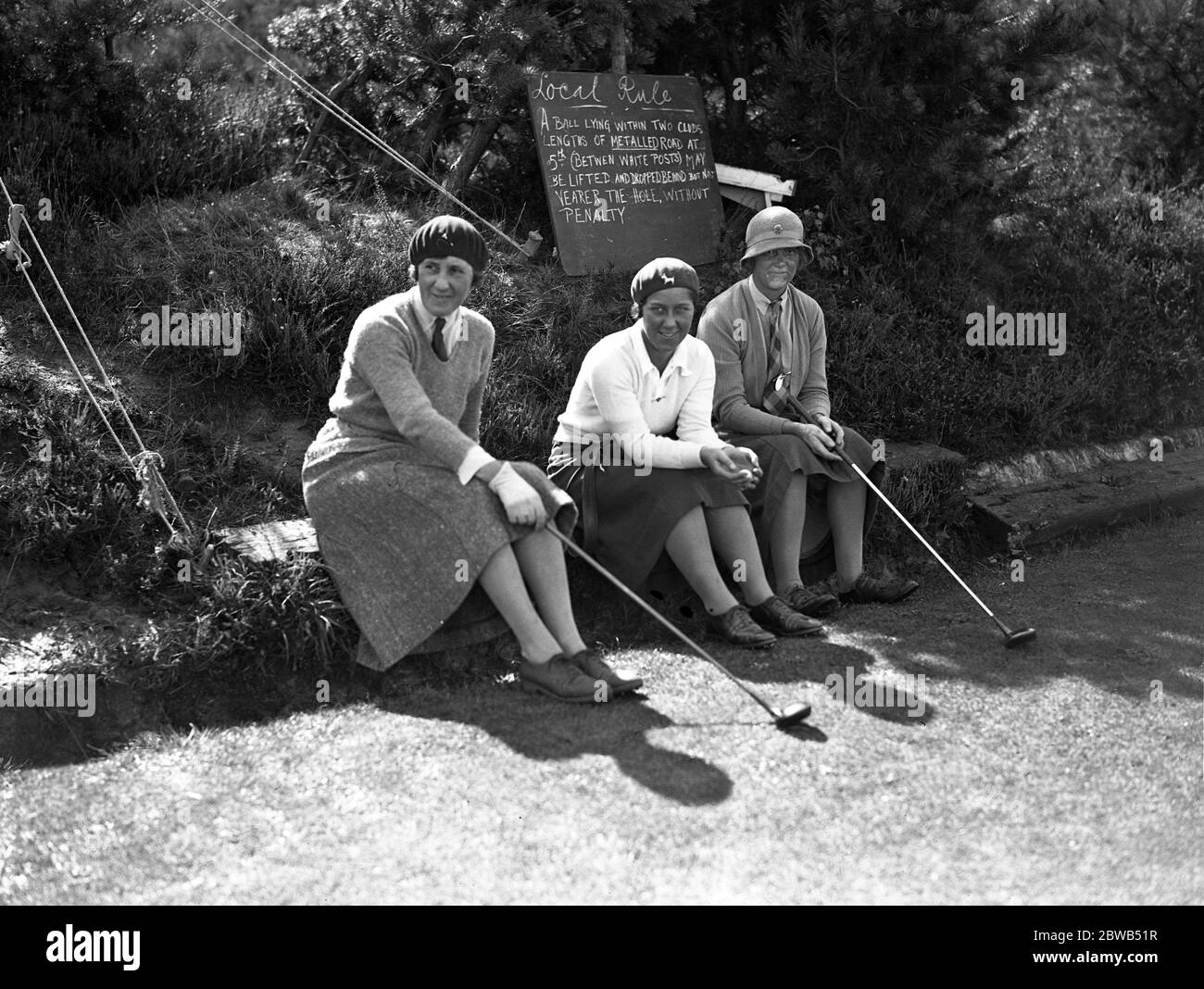 English Ladies Close Golf Championship at the Royal Ashdown Forest Golf Club . The Hon Mrs Mason ( left ) . Stock Photo