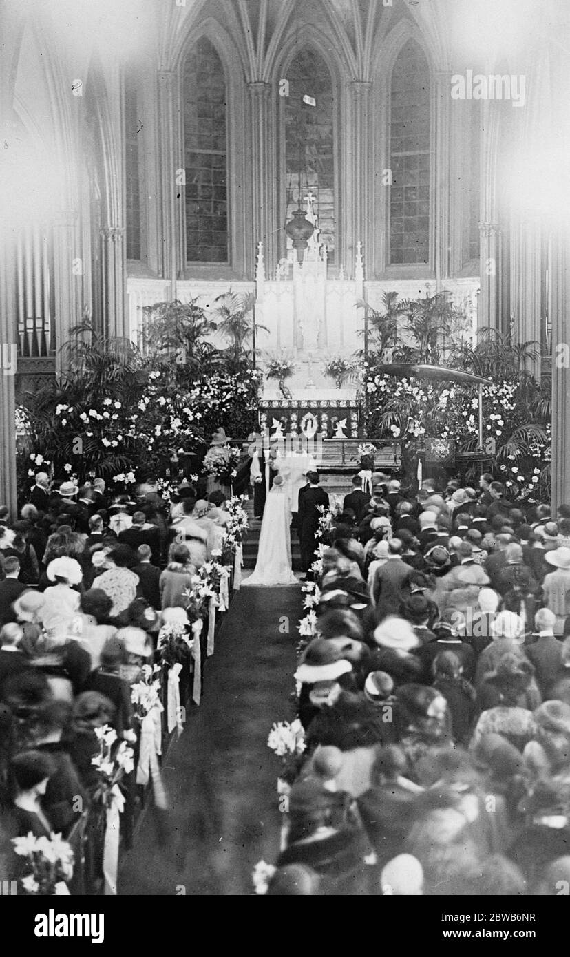 Prince Viggo of Denmark weds . The wedding took place at Calvary Episcopal Church , New York , of Prince Viggo of Denmark and Miss Eleanor Green 18 June 1924 Stock Photo