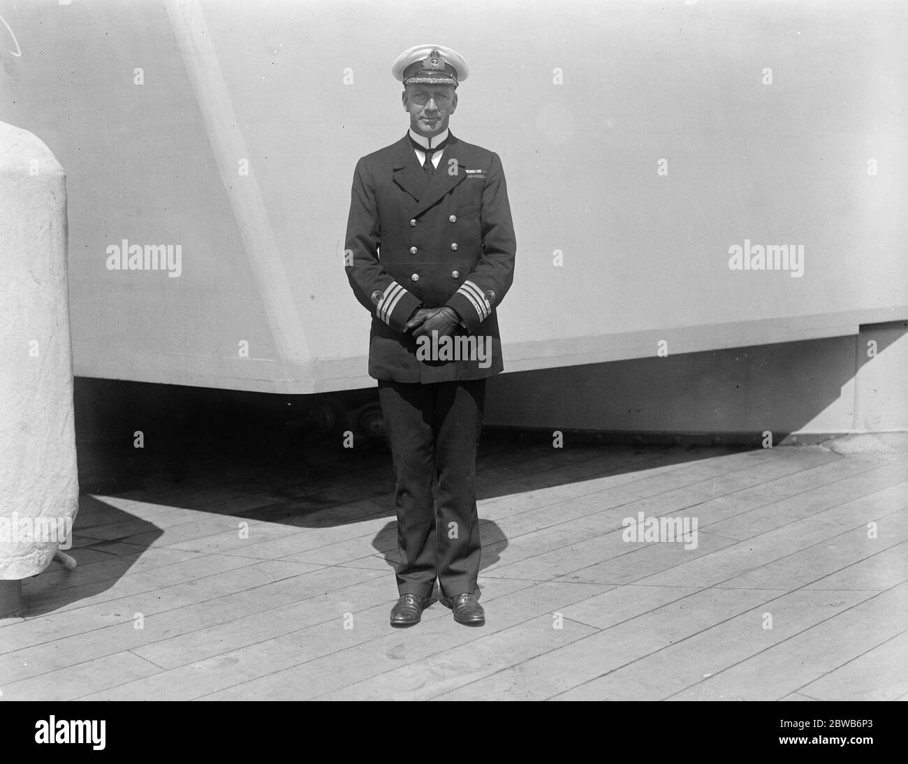 Commander Noel Laurence , Royal Navy , distinguished submarine commander . Stock Photo