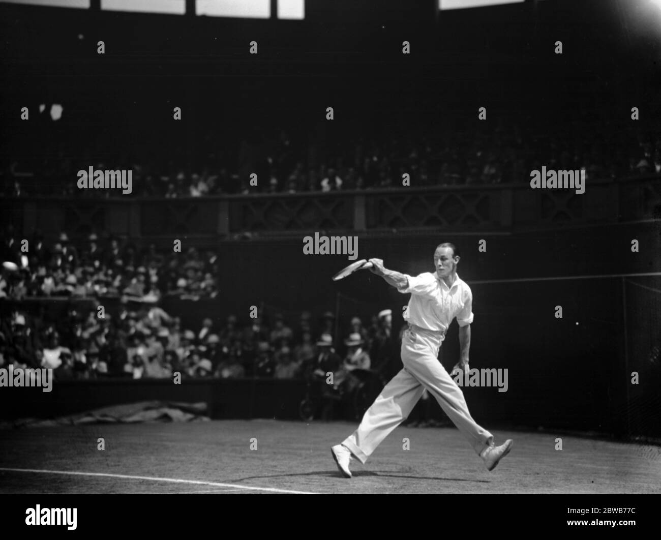 Lawn tennis championships at Wimbledon . Anderson in play . 25 June 1925 Stock Photo