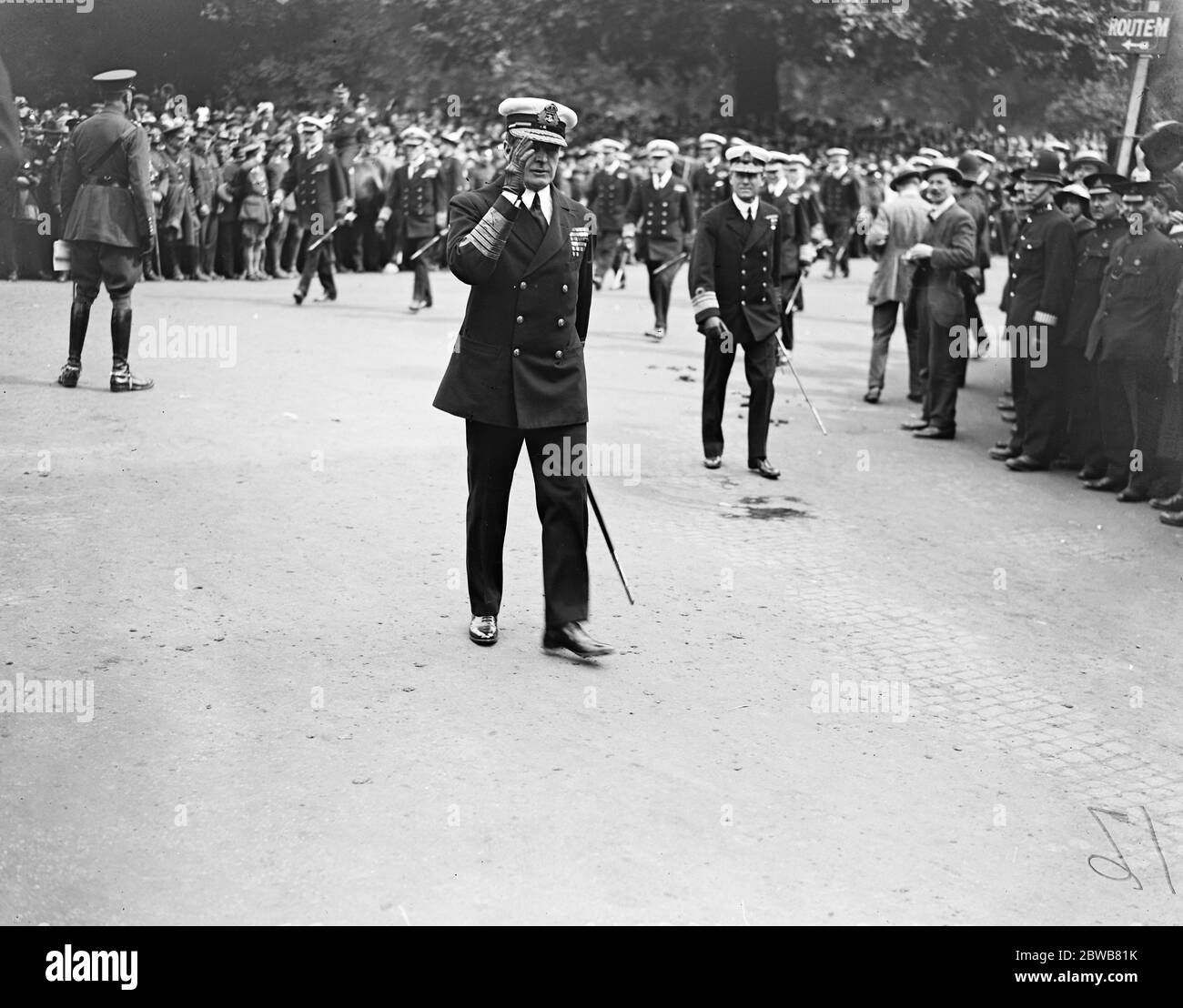 The great victory march in London . Admiral Beatty in the victory march . 19 July 1919 Stock Photo