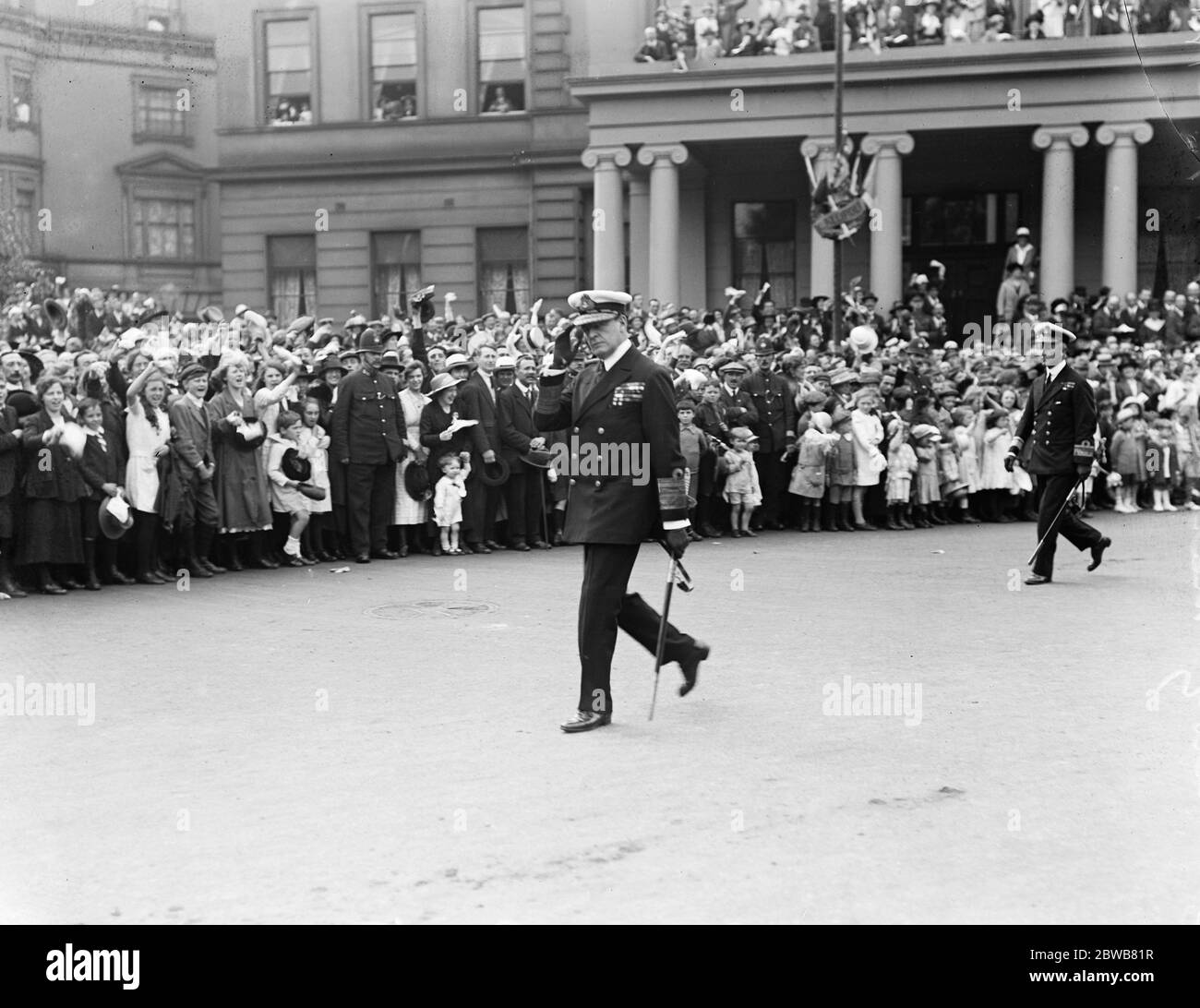 The great victory march in London . Admiral Beatty in the victory march . 19 July 1919 Stock Photo