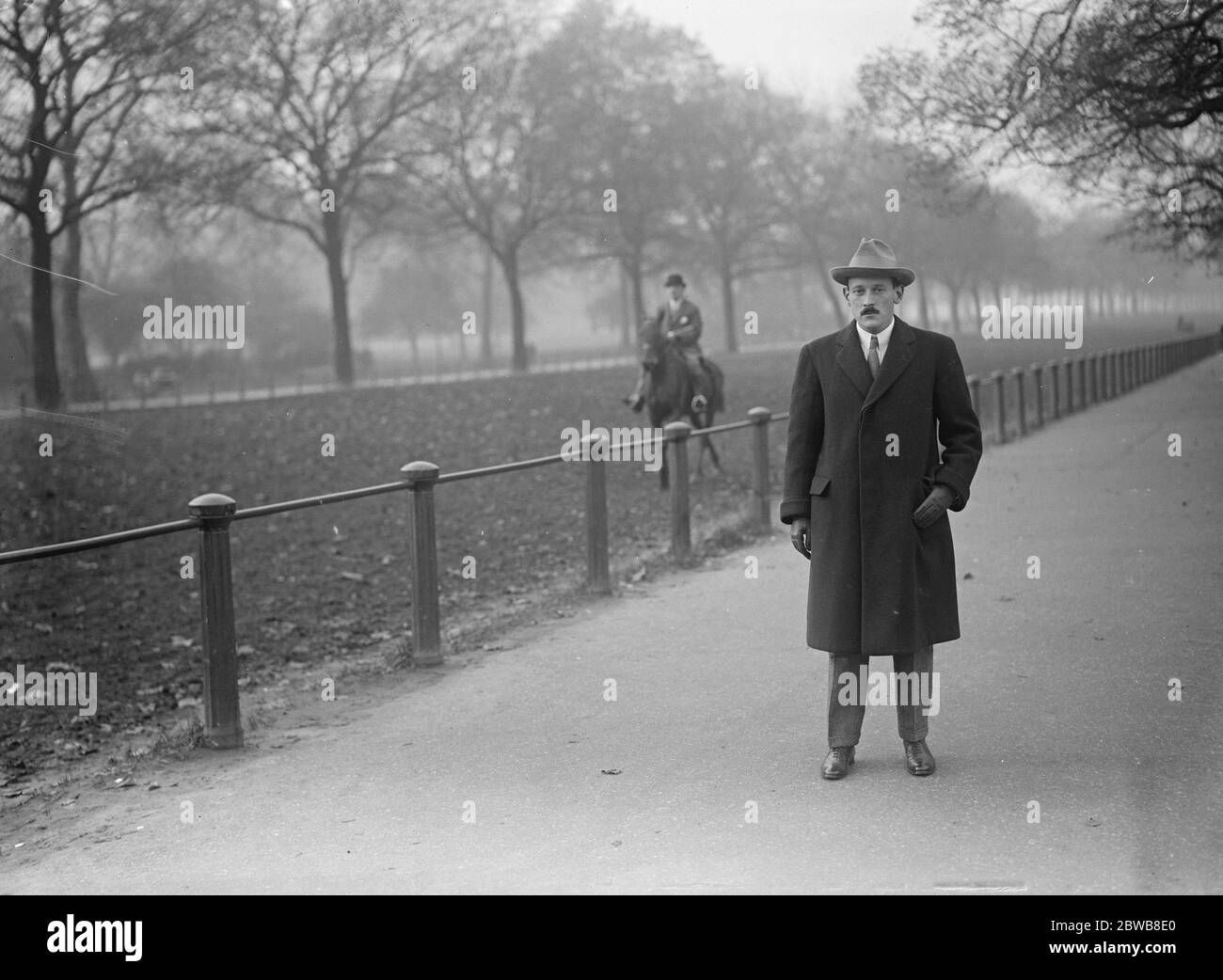 Thursday ' s notable wedding . At St James ' s Church , Spanish Place , Lady Hermione Herbert will be married to the Duke della Grazia , son of the Prince and Princess di Franco Campo. Pictured is the Duke della Grazia in Hyde Park . 4 November 1924 Stock Photo