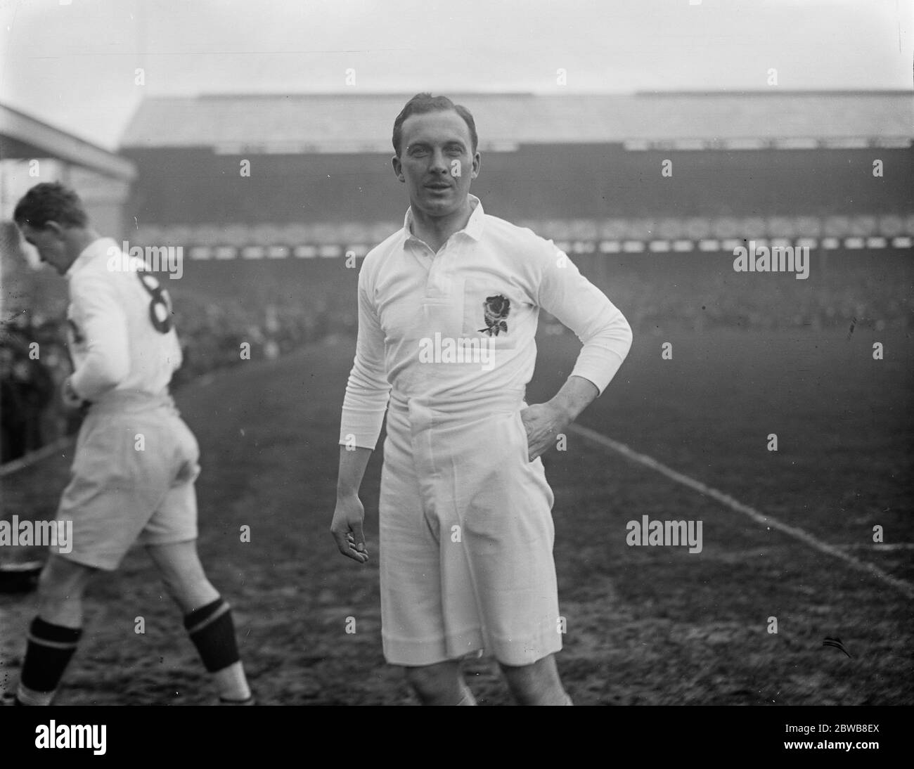 Alastair Smallwood , England rugby winger 1925 Stock Photo