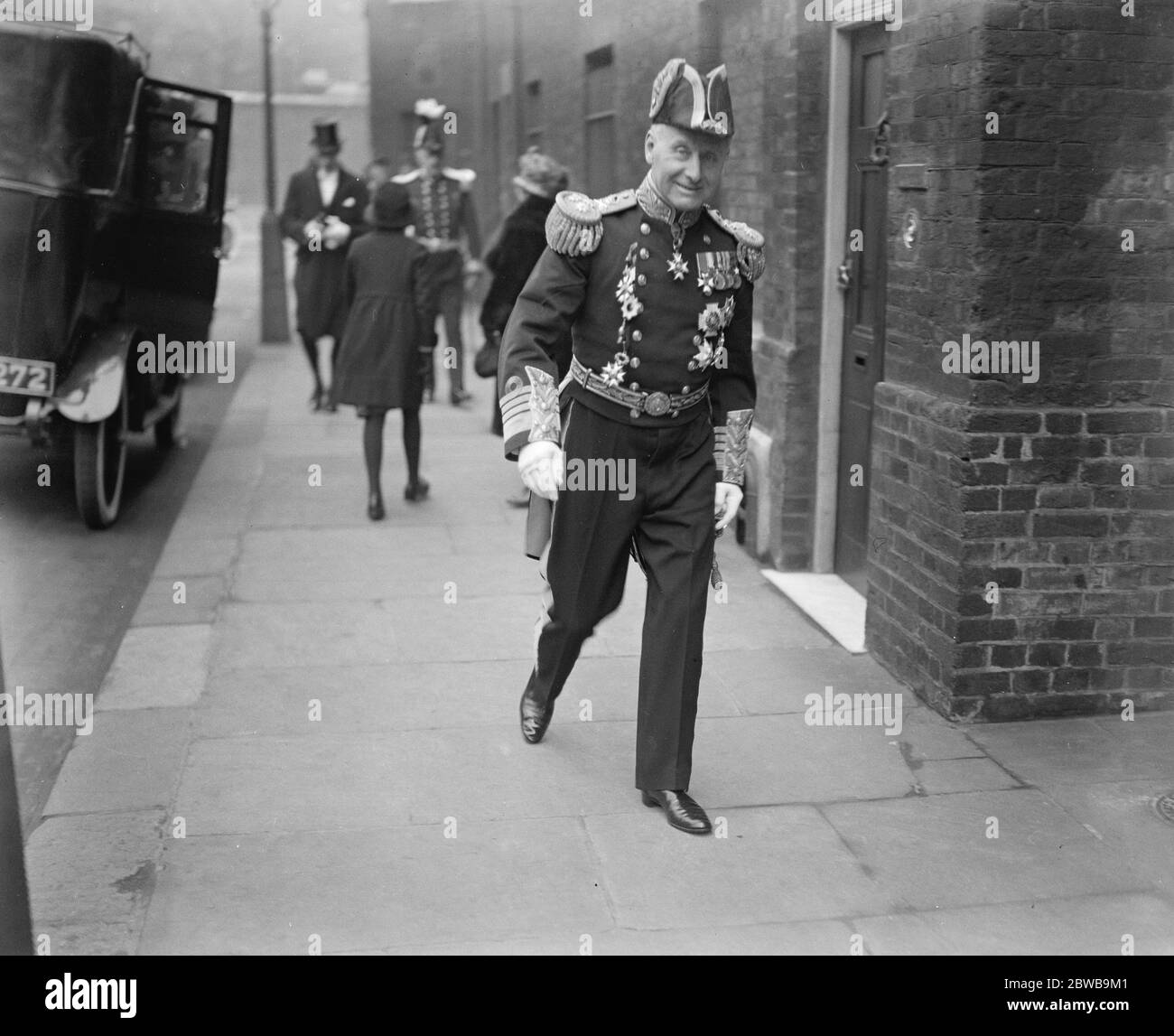 Levee at St James ' s Palace . The King held the first levee of the season at St James 's Palace when there was a large attendance of diplomatic and official representatives . Admiral Sir Hugh Evan Thomas . 6 March 1923 Stock Photo