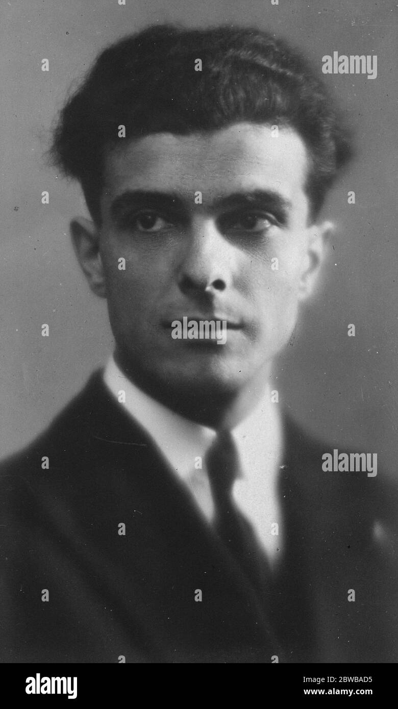 Giuseppe Bastiannini , new Fascist Minister for Foreign affairs . 15 May 1926 Stock Photo